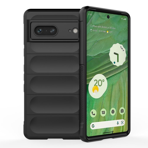 Google Pixel 7 Magic Shield TPU + Flannel Phone Case - Black