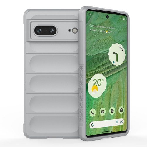 Google Pixel 7 Magic Shield TPU + Flannel Phone Case - Grey