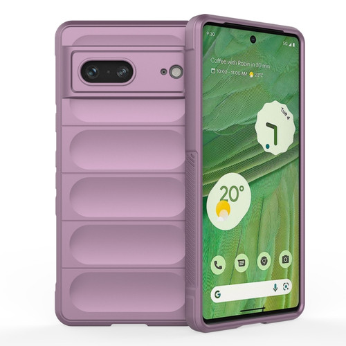 Google Pixel 7 Magic Shield TPU + Flannel Phone Case - Purple