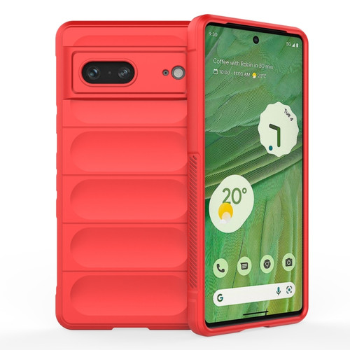 Google Pixel 7 Magic Shield TPU + Flannel Phone Case - Red