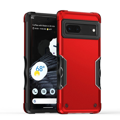 Google Pixel 7 Non-slip Shockproof Armor Phone Case - Red