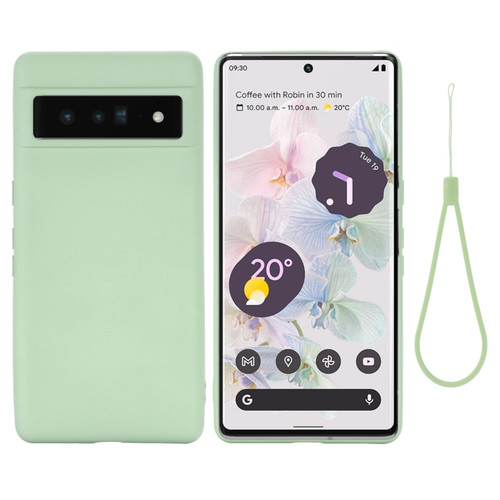 Google Pixel 7 Pure Color Liquid Silicone Shockproof Phone Case - Green