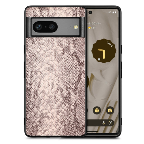 Google Pixel 7 Snakeskin Leather Phone Case - Gray