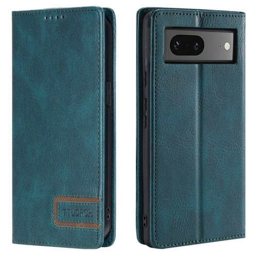 Google Pixel 7 TTUDRCH RFID Retro Texture Leather Phone Case - Greem