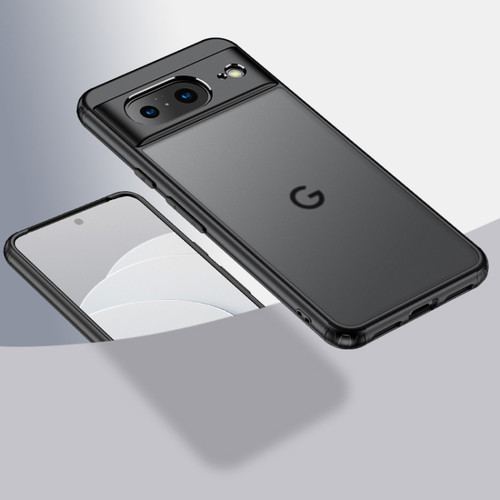 Google Pixel 8 Armor Clear TPU Hard PC Phone Case - Matte Black