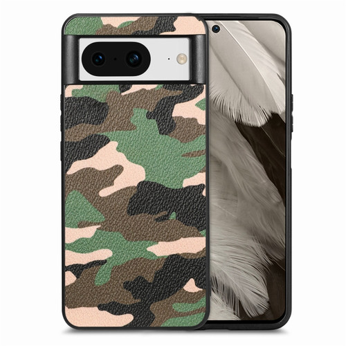 Google Pixel 8 Camouflage Leather Back Cover Phone Case - Green