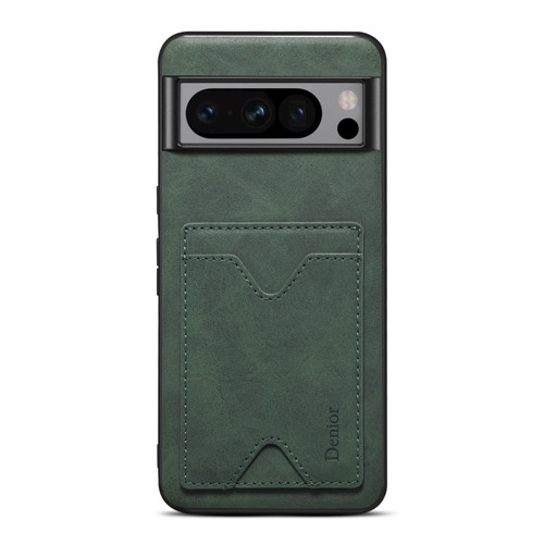 Google Pixel 8 Denior PU Back Cover Card Slot Holder Phone Case - Green