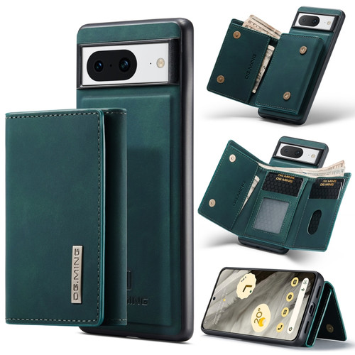 Google Pixel 8 DG.MING M1 Series 3-Fold Multi Card Wallet + Magnetic Phone Case - Green