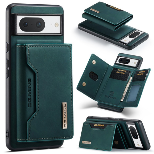 Google Pixel 8 DG.MING M2 Series 3-Fold Multi Card Bag + Magnetic Phone Case - Green