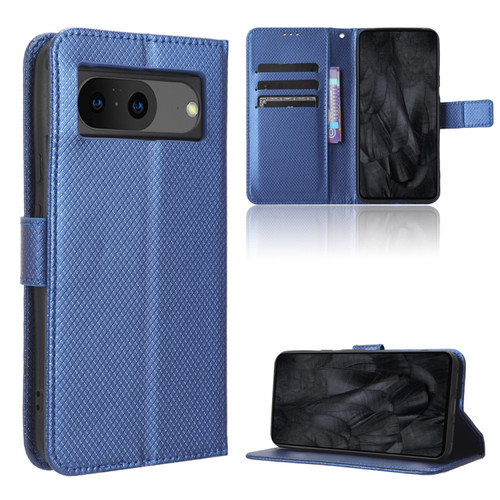 Google Pixel 8 Diamond Texture Leather Phone Case - Blue