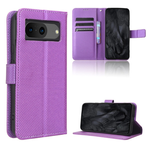Google Pixel 8 Diamond Texture Leather Phone Case - Purple