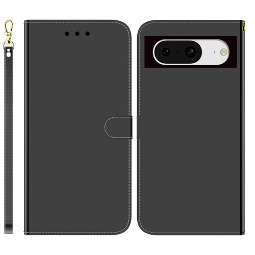 Google Pixel 8 Imitated Mirror Surface Leather Phone Case - Black