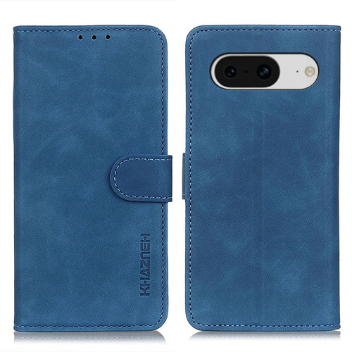 Google Pixel 8 KHAZNEH Retro Texture Flip Leather Phone Case - Blue