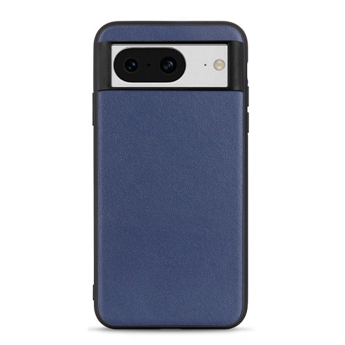 Google Pixel 8 Lambskin Texture Genuine Leather Phone Case - Blue