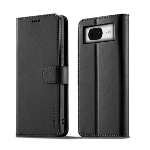 Google Pixel 8 LC.IMEEKE Calf Texture Horizontal Flip Leather Phone Case - Black