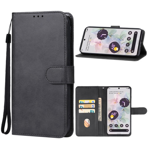 Google Pixel 8 Leather Phone Case - Black