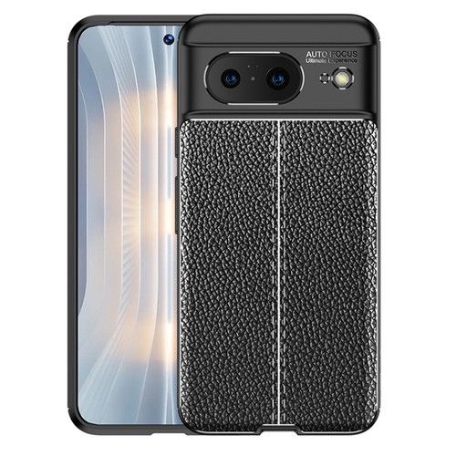 Google Pixel 8 Litchi Texture TPU Phone Case - Black