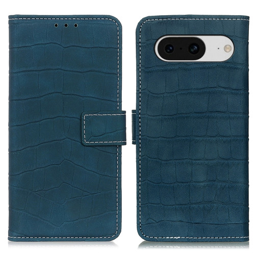 Google Pixel 8 Magnetic Crocodile Texture Leather Phone Case - Green