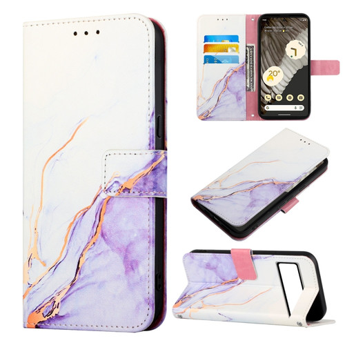 Google Pixel 8 PT003 Marble Pattern Flip Leather Phone Case - LS006