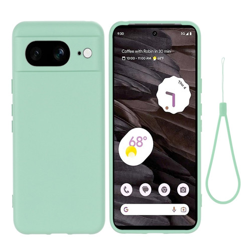 Google Pixel 8 Pure Color Liquid Silicone Shockproof Phone Case - Green