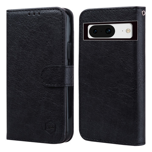 Google Pixel 8 Skin Feeling Oil Leather Texture PU + TPU Phone Case - Black