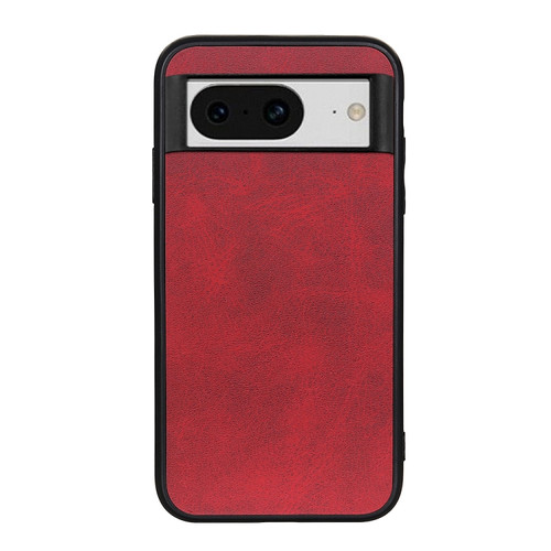 Google Pixel 8 Two-color Calf Texture Shockproof Phone Case - Red