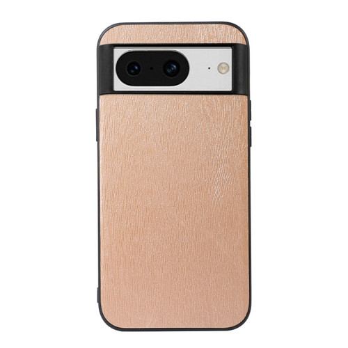Google Pixel 8 Wood Texture PU Phone Case - Gold