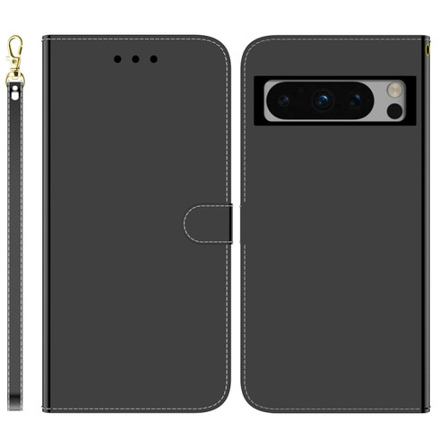 Google Pixel 8 Pro Imitated Mirror Surface Leather Phone Case - Black