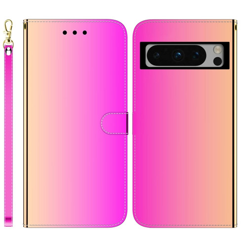 Google Pixel 8 Pro Imitated Mirror Surface Leather Phone Case - Gradient Color