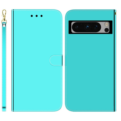 Google Pixel 8 Pro Imitated Mirror Surface Leather Phone Case - Mint Green