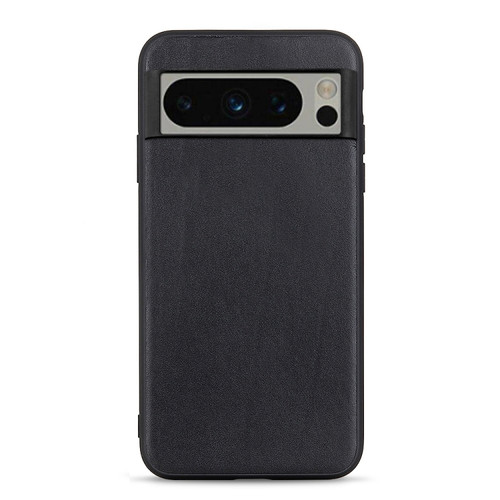 Google Pixel 8 Pro Lambskin Texture Genuine Leather Phone Case - Black