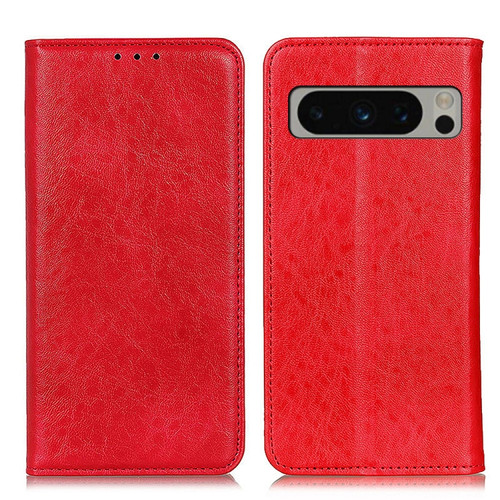 Google Pixel 8 Pro Magnetic Crazy Horse Texture Leather Phone Case - Red