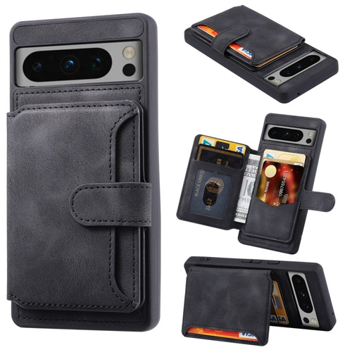 Google Pixel 8 Pro Skin Feel Dream RFID Anti-theft PU Card Bag Phone Case - Black