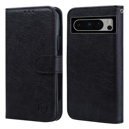 Google Pixel 8 Pro Skin Feeling Oil Leather Texture PU + TPU Phone Case - Black