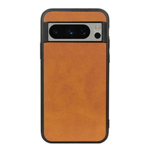 Google Pixel 8 Pro Two-color Calf Texture Shockproof Phone Case - Brown