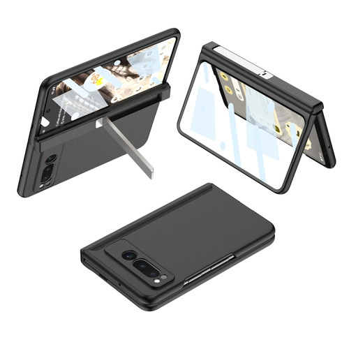 Google Pixel Fold GKK Integrated Fold Hinge Full Coverage Phone Case with Holder - Black