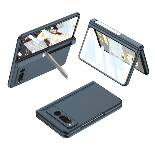 Google Pixel Fold GKK Integrated Fold Hinge Full Coverage Phone Case with Holder - Blue