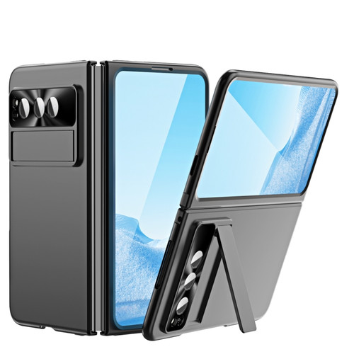 Google Pixel Fold Integrated Electroplating PC Folding Phone Case - Black