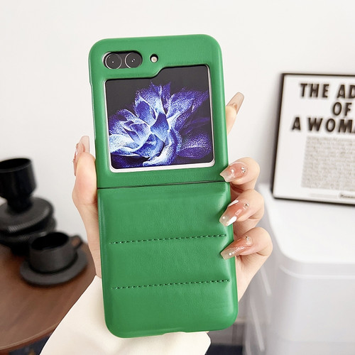 Samsung Galaxy Z Flip5 5G Down Jacket Airbag Shockproof Phone Case - Green