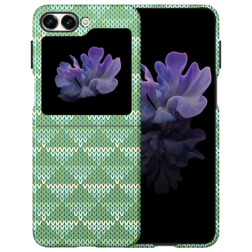 Samsung Galaxy Z Flip5 Textile Texture Matte Ultra-thin Folding Phone Case - Green