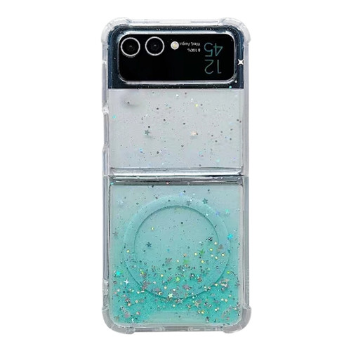 Samsung Galaxy Z Flip5 Magsafe Glitter TPU Phone Protective Case - Green