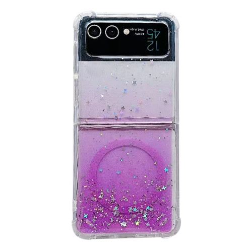 Samsung Galaxy Z Flip5 Magsafe Glitter TPU Phone Protective Case - Purple