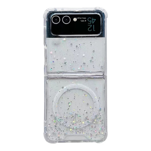 Samsung Galaxy Z Flip5 Magsafe Glitter TPU Phone Protective Case - White