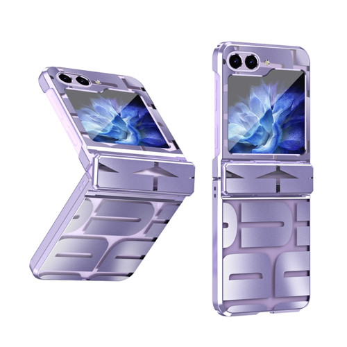 Samsung Galaxy Z Flip5 5G Electroplating Folding Phone Case with Hinge - Purple