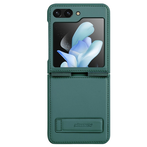 Samsung Galaxy Z Flip5 NILLKIN QIN Series Plain Leather Phone Case - Green