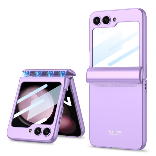 Samsung Galaxy Z Flip5 GKK Integrated Magnetic Full Coverage Folding Phone Case - Purple