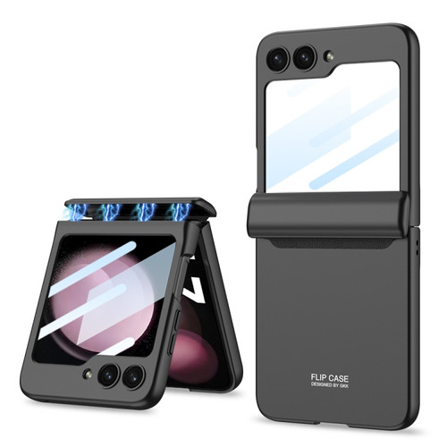Samsung Galaxy Z Flip5 GKK Integrated Magnetic Full Coverage Folding Phone Case - Black