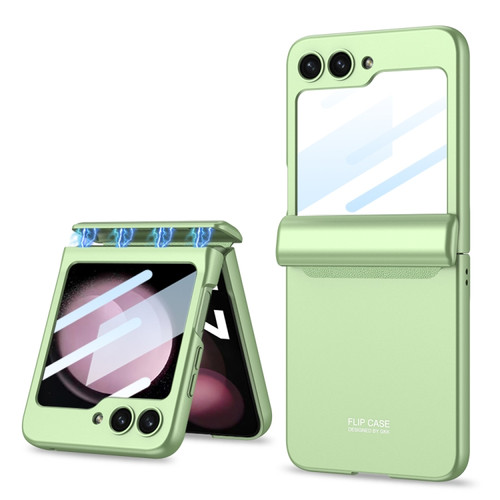 Samsung Galaxy Z Flip5 GKK Integrated Magnetic Full Coverage Folding Phone Case - Matcha Green