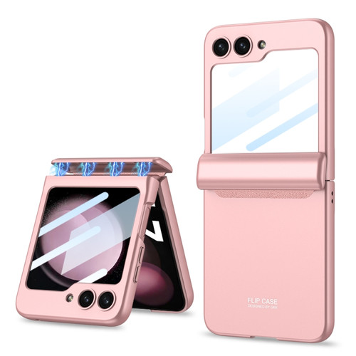 Samsung Galaxy Z Flip5 GKK Integrated Magnetic Full Coverage Folding Phone Case - Pink