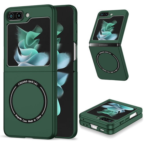 Samsung Galaxy Z Flip5 5G Magsafe Magnetic Folding PC Phone Case - Green